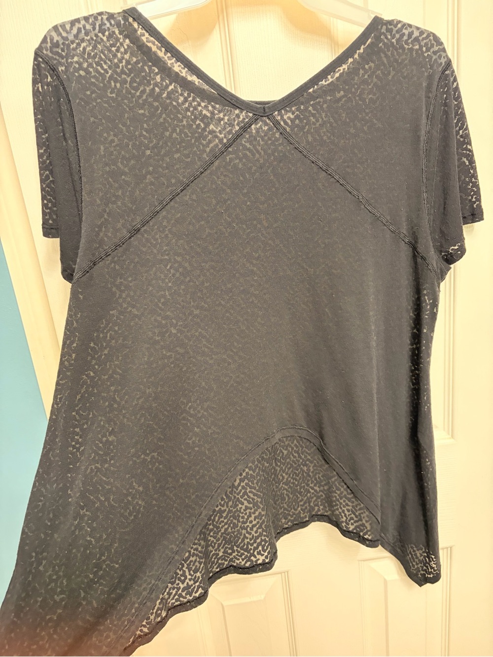 lululemon athletica Black Short-Sleeve V-Neck Top